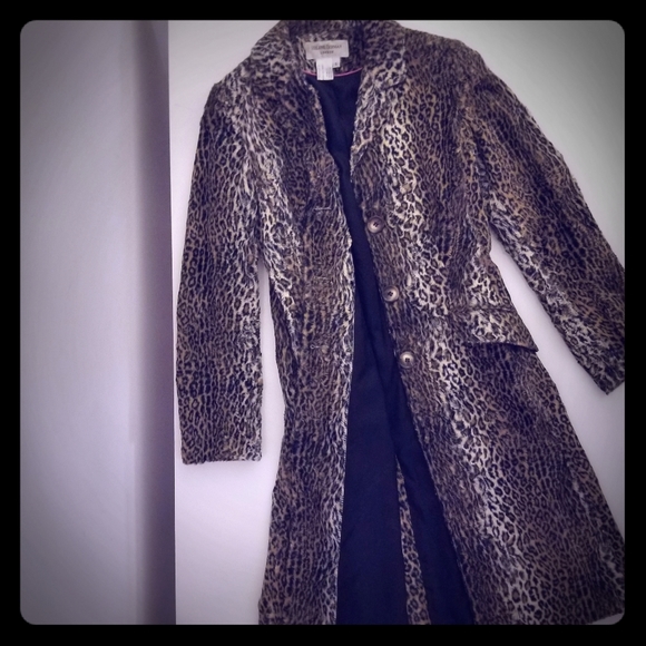 PRICE DROP! Helene Berman London Faux Leopard Coat - Picture 1 of 4